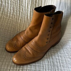 Cole Haan Tan Leather Ankle Button Boots size 7